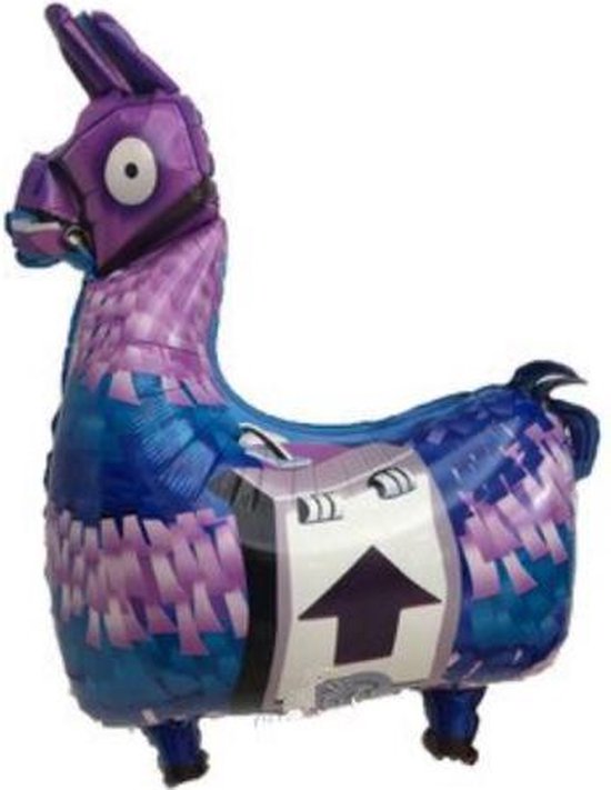 Fortnite alpaca ballon - 60x76cm - Ballonnen - Thema feest - Pinata - Game - Game ballonnen - Lama ballon - Verjaardag - Versiering - Folie ballon - Helium ballon - Feest versiering