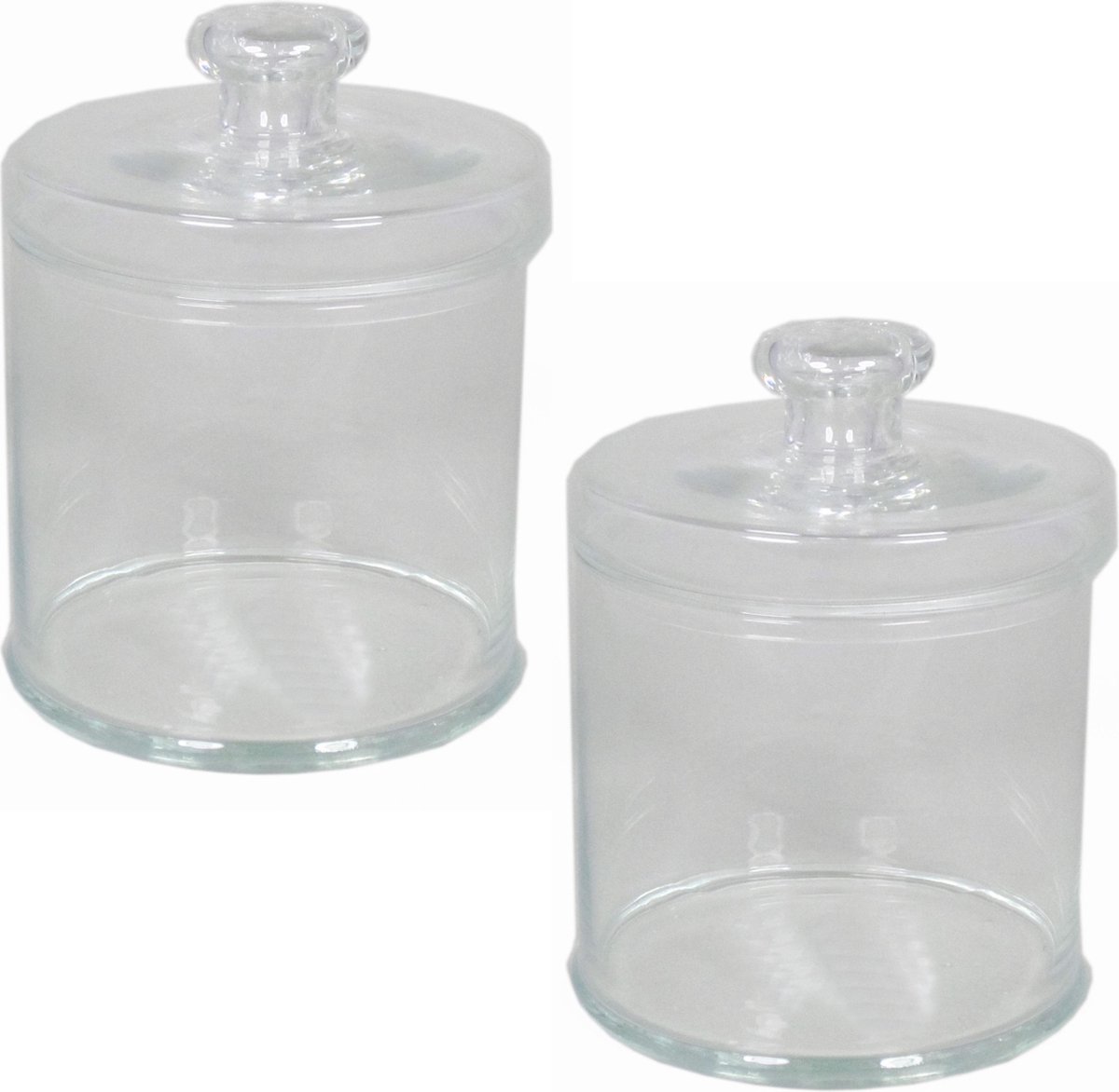3x Glazen voorraadpotten/bewaarpotten 4000 ml met deksel 16 x 21 cm - Koekjespotten/snoeppotten van glas