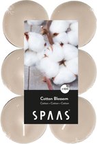 60x Maxi geurtheelichtjes Cotton Blossom 10 branduren - Geurkaarsen katoen/bloesem geur - Grote waxinelichtjes