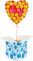 Helium Ballon Hart gevuld met helium - Zo Blij Met Jou! - Cadeauverpakking - Emoji - Hartjes Folieballon - Helium ballonnen gevuld Valentijnsdag