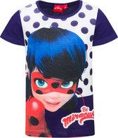 Miraculous Ladybug T-shirt - donkerblauw - maat 98/104 (4 jaar)