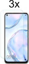 Huawei P40 Lite 5G screenprotector - Beschermglas Huawei P40 Lite 5G screen protector glas - 3 stuks