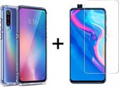 Huawei P Smart Pro 2019 hoesje case shock proof transparant hoesjes cover hoes - 1x Huawei P Smart Pro 2019 Screenprotector