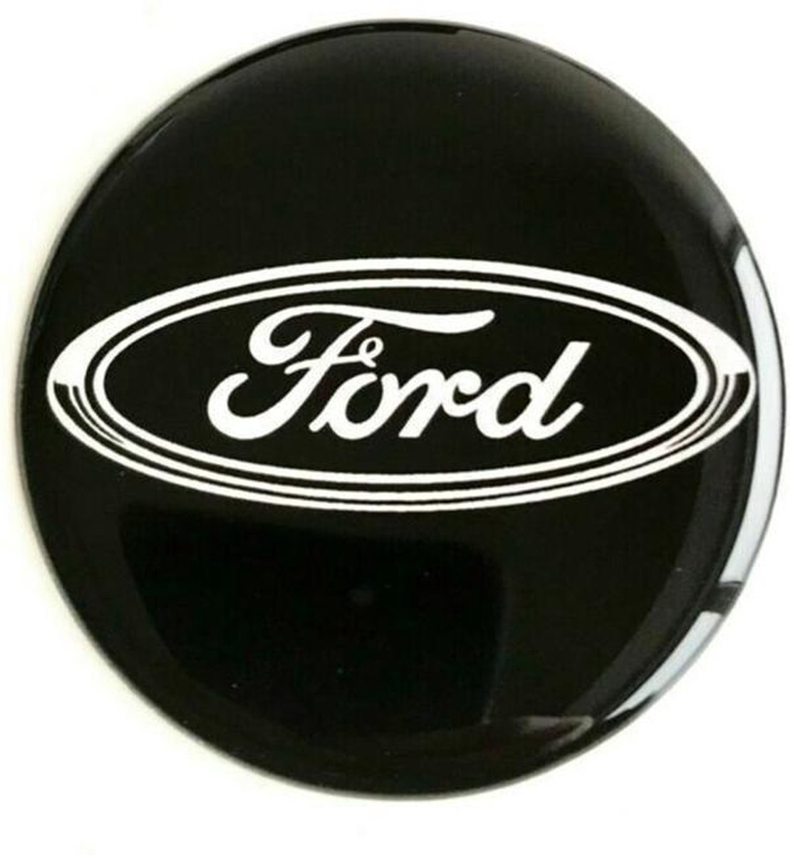 Set van 4 Ford stickers 57mm zwart - Velgen - Winterbanden - Velg - All season banden - Naafdoppen -Naafkappen -Ontvochtiger - Ruitenkrabber - Vorst - Regen - stickers - logo - embleem - Niwori