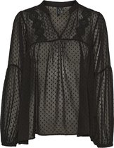 Vero Moda VMMADELINE L/S V-NECK TOP GA NOOS Dames Top - Maat L