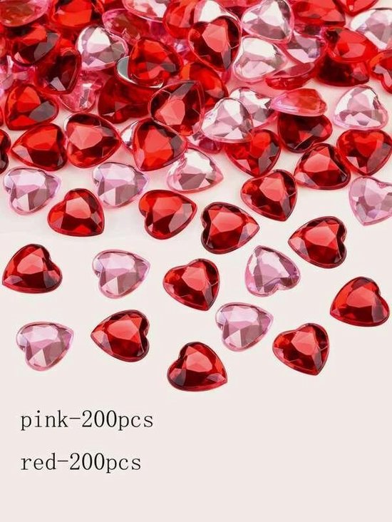 Tafeldecoratie - Hartjes - Rood - Roze - Decoratie - Liefde - Valentijn -  400 stuks | bol.com