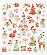 Stickers. romantische kerst. 15x16.5 cm. 1 vel