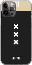iPhone 12 Pro Max Hoesje Transparant TPU Case - AFC Ajax Uitshirt 2018-2019 #ffffff