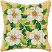 Kruissteek kussen 40x40 cm - Bloemen