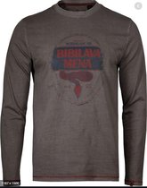 Musterbrand, Uncharted, T-Shirt met lange mouwen, Artefact Vintage Look Bruin, Maat: L