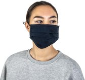 Mr. Facy Mondkapje Mondmasker Facemask Flat Navy Blauw