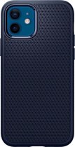 Spigen - iPhone 12 Pro Hoesje - Back Case Liquid Air Mat Blauw