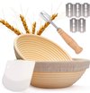 foto van Rijsmandje - Inc. gratis deegkleed + mesje - Ø 23 cm - Rijsmand - Banneton - Rijsmandje Rond - Kerstcadeau - Voor Mannen - Voor Vrouwen - Kerst Cadeau Voor Man - Vrouw - Cadeautjes