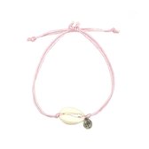 Armband met een schelpje - Roze