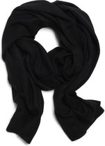 Cashmere and Scarves - Sjaal Lina - Black / Zwart - Samenstelling 90% Wool / 10% Cashmere