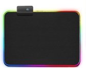 DrPhone QWR Muismat – 300x250x4mm - Muismat – RGB LED Verlichting – Gaming – Anti-Slip - Waterproof - Mousepad – Extra groot
