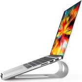 QUVIO Aluminium laptop standaard / Laptop verhoger / Laptophouder / Notebook standaard / Laptop steun / Laptopstandaard / Computerstandaard  - Grijs