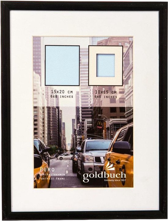 GOLDBUCH GOL-910024 Fotolijst PURO zwart voor 15x20 cm of 10x15 cm foto