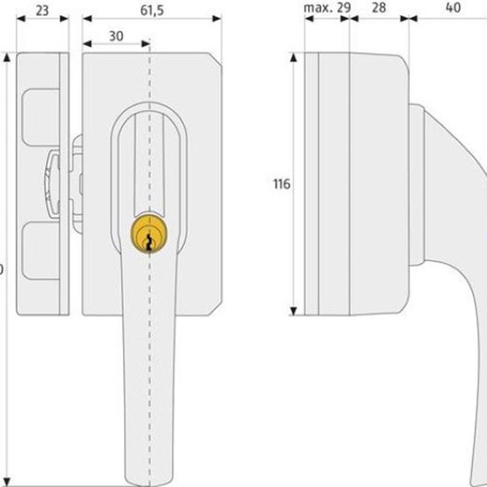 ABUS FO 500 | raamslot voor naar binnen draaiende draai- en kiepramen - SKG** - wit - met insluipbeveiliging - ABUS