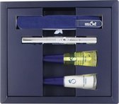 Herome Nail Care Set Large -1 set - In blauwe geschenkdoos met Nail Hardener, Nagelolie, Nagelriempen, glazen nagelvijl