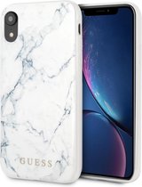 Wit hoesje van Guess - Backcover - iPhone 7-8 Plus - Marble