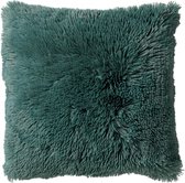 Dutch Decor FLUFFY - Sierkussen unikleur Sagebrush Green 60x60 cm - groen