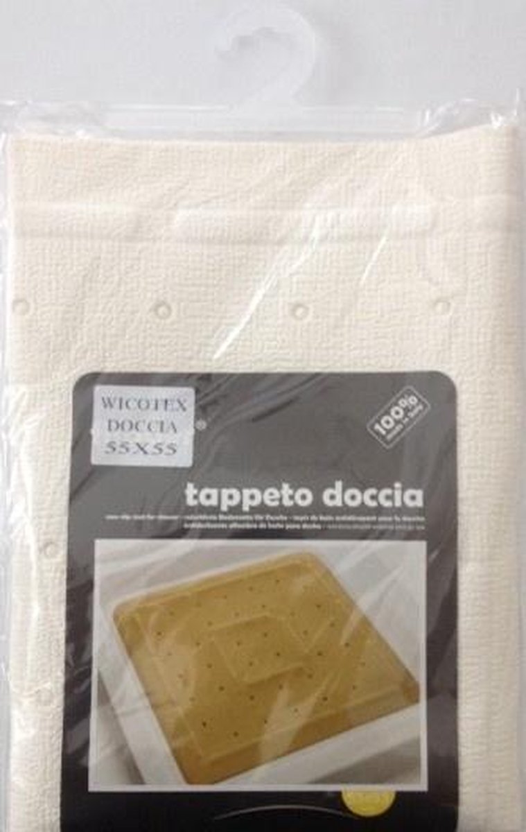 Douchemat-douche antislip voor douche wit 55x55cm