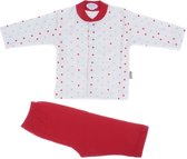 Babystartup - 2 Pyjama's - Rood met stippels - Baby - Babykamer - 0-3 Maanden - Jongentje - 100% Katoen