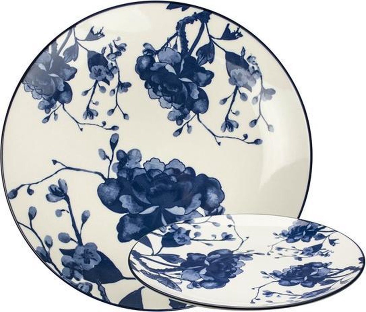 Service de vaisselle Gusta Out of the Blue Peony - Blauw - 18 pièces -  Porcelaine | bol.com