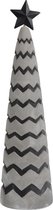 J-Line Kerstboom Cement Grijs/Zwart Medium Set van 2 stuks