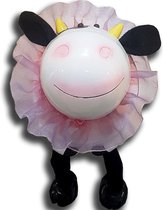 Keramiek Spaarpot (Moneybank) Koe (Cow) Ballerina met tule kraag