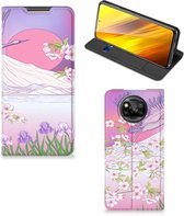 Smartphone Hoesje Cadeautjes voor Vrouwen Xiaomi Poco X3 | Poco X3 Pro Book Style Case Bird Flying