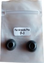 VORO Deluxe - Koptelefoon oorkussens - Oordopjes voor Airpods Pro- Airpods pro foam tips - Apple - In ear - Memory foam - 6 stuks - Oordopjes - Sport - Sound isolation - Zwart - maat L
