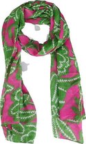 Zomersjaal MARIANNA - Roze / Groen - Dames - Polyester