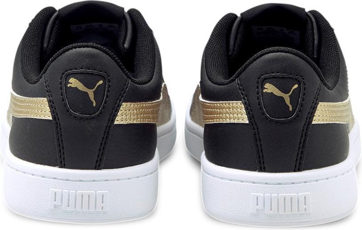 PUMA Vikky v2 Metallic M Dames Sneakers - Puma Black-Puma Team Gold - Maat  40 | bol.com