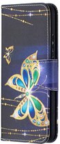 Diamant vlinder agenda wallet book case hoesje Nokia 3.4