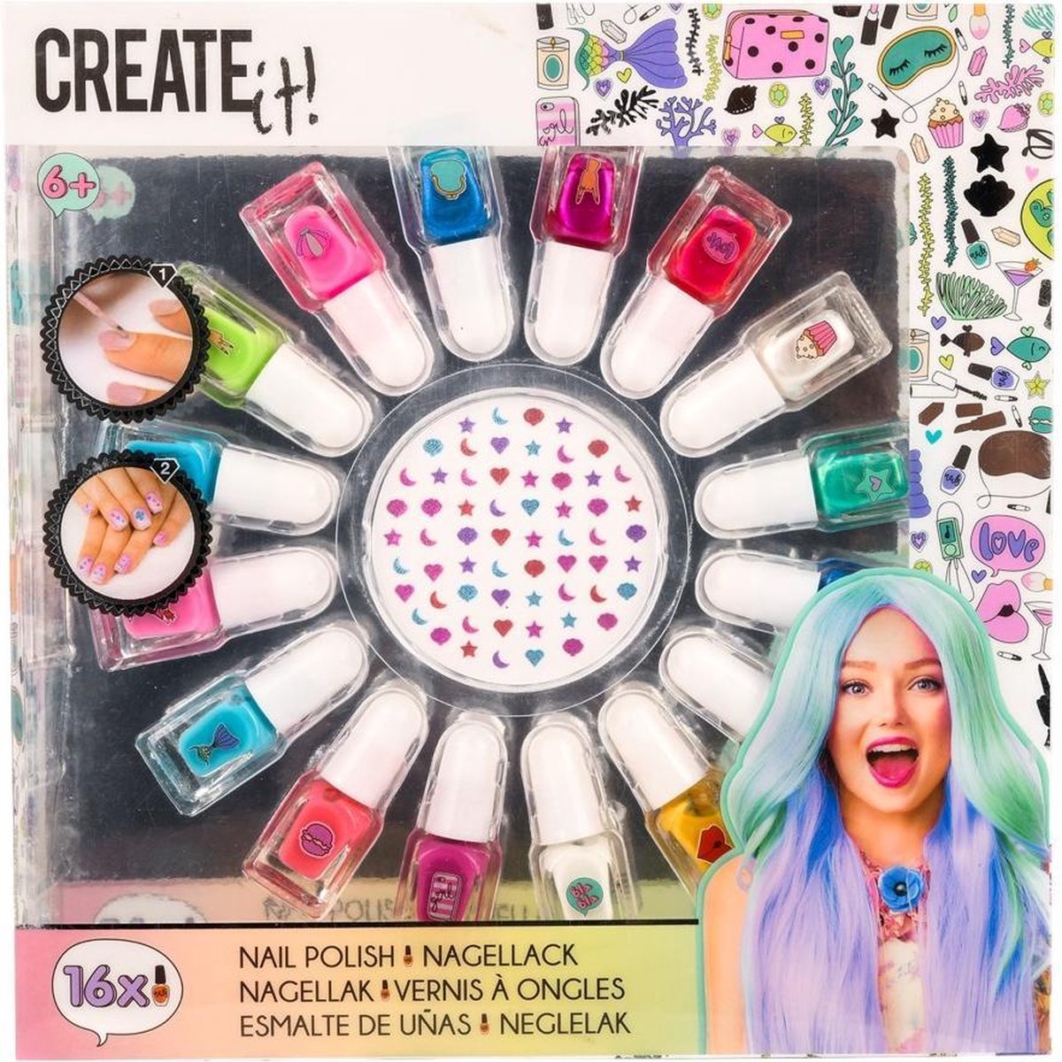 Create It! Nagellak Polish 2 Ml Meisjes 17-delig