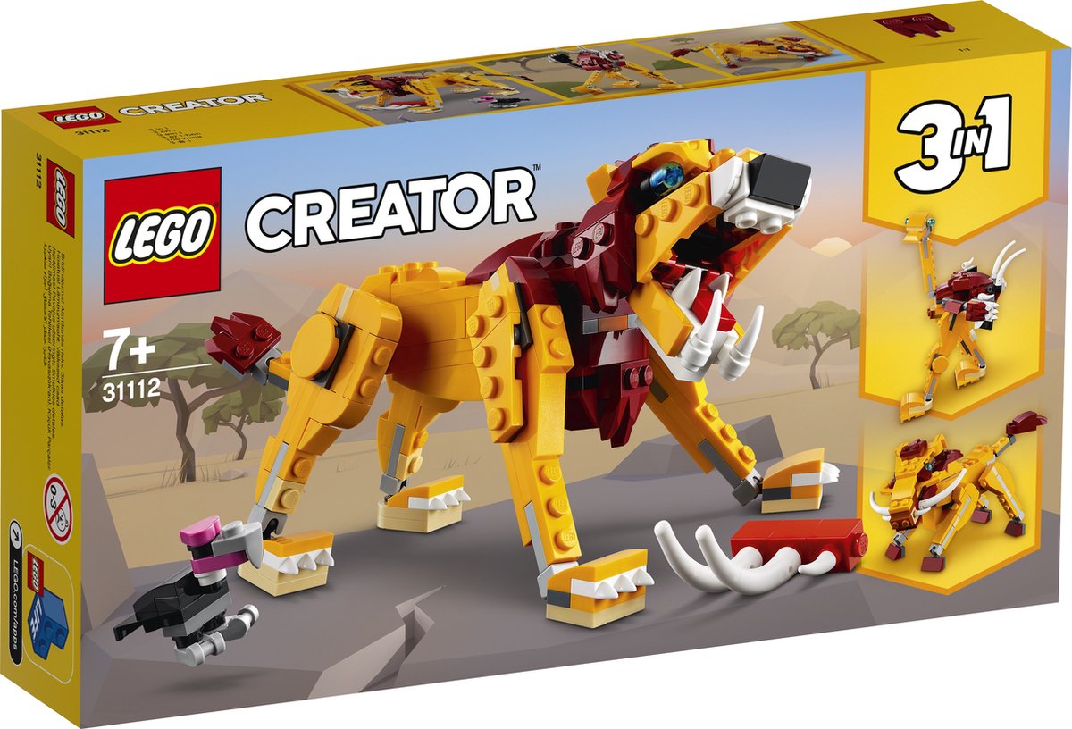 LEGO Creator 3 en 1 31129 Sa Majesté le Tigre, Jouet pour Filles