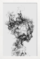 JUNIQE - Poster met houten lijst Dissolve Me -13x18 /Grijs & Wit