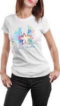 Star power - T-shirt - Dames - Maat L - Wit