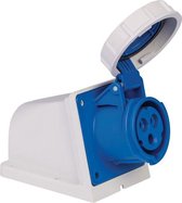 Mete - CEE female 3 polig 6H 16A IP67 muur wcd 220-240VAC Waterdicht