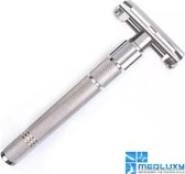 MEDLUXY - Safety razor - Dubbelzijdig klassiek scheermes (zonder mesjes) - Double edge safety razor- gesloten kam vlindersluiting