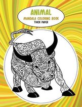 Mandala Coloring Book Thick paper - Animal