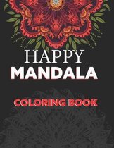 Happy mandala coloring book
