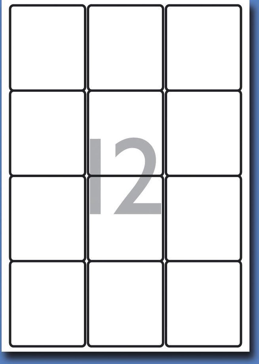 Decadry Etiketten / Labels 63.5 x72 mm - 100 vel