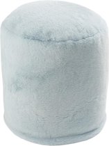 J-Line Poef Cutie Rond Polyester Licht Blauw