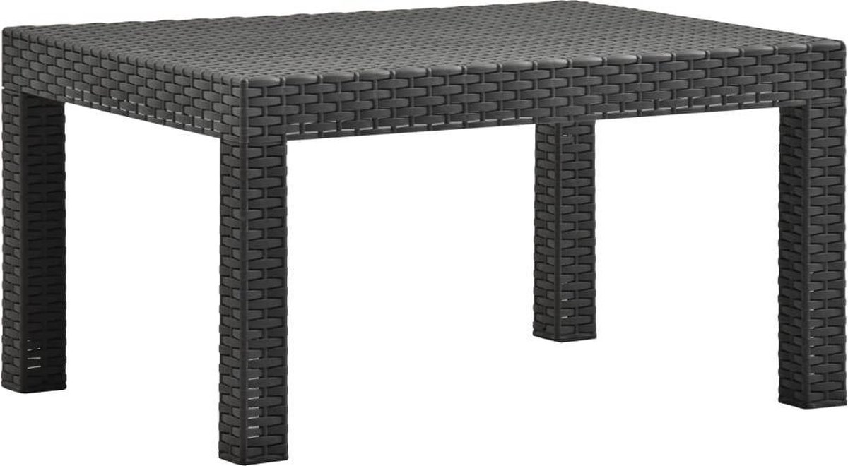 vidaXL Tuintafel 58x58x41 cm PP antraciet