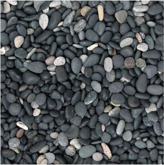 Happy Stones - Beach Pebbles Zwart 4-6 cm - Zak 25kg - Stenen - Grind -  Sierkeien - Keien | bol.com