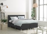 Complete Boxspring 160x200 cm - Antraciet - Pocketvering matrassen - Dreamhouse Alaska - Twee persoons bed