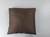 2x Zacht Sierkussen Bruin - Espresso - 40x40cm - kussen woonkamer - bankkussen - polyester kussen met ritssluiting